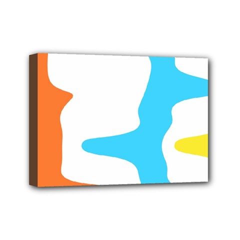 Warp Lines Colorful Multicolor Mini Canvas 7  X 5  (stretched)