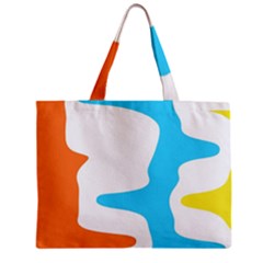 Warp Lines Colorful Multicolor Zipper Mini Tote Bag