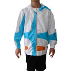 Warp Lines Colorful Multicolor Kids  Hooded Windbreaker