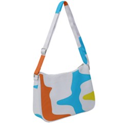 Warp Lines Colorful Multicolor Zip Up Shoulder Bag by Cemarart