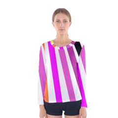 Colorful Multicolor Colorpop Flare Women s Long Sleeve T-shirt