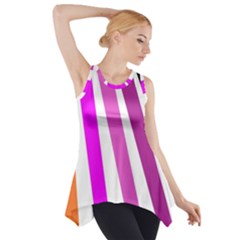 Colorful Multicolor Colorpop Flare Side Drop Tank Tunic