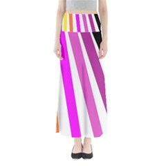 Colorful Multicolor Colorpop Flare Full Length Maxi Skirt