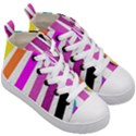 Colorful Multicolor Colorpop Flare Kids  Mid-Top Canvas Sneakers View3