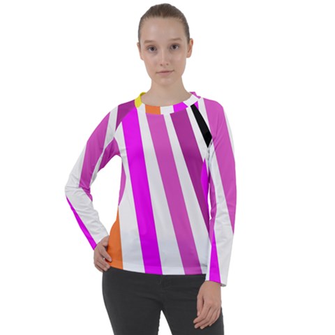 Colorful Multicolor Colorpop Flare Women s Long Sleeve Raglan T-shirt by Cemarart