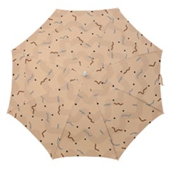 Lines Dots Pattern Abstract Art Straight Umbrellas by Cemarart