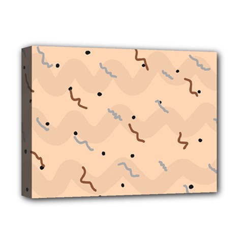 Lines Dots Pattern Abstract Art Deluxe Canvas 16  X 12  (stretched) 