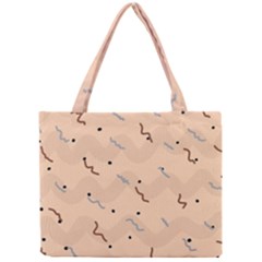 Lines Dots Pattern Abstract Art Mini Tote Bag