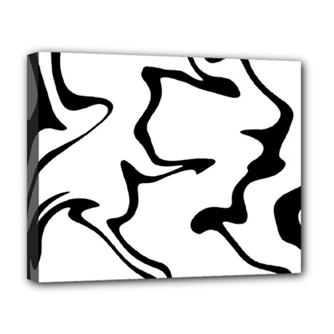 Black And White Swirl Background Deluxe Canvas 20  X 16  (stretched)