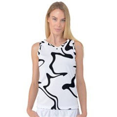 Black And White Swirl Background Women s Basketball Tank Top