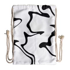 Black And White Swirl Background Drawstring Bag (large)