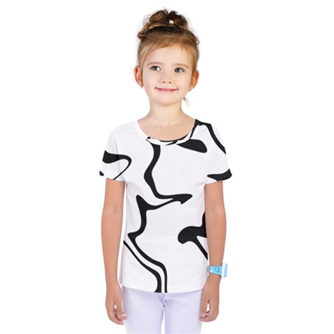 Black And White Swirl Background Kids  One Piece T-shirt by Cemarart