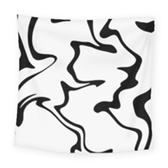 Black And White Swirl Background Square Tapestry (large)