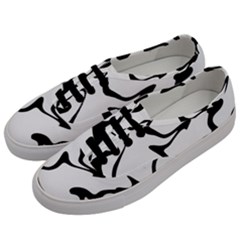 Black And White Swirl Background Men s Classic Low Top Sneakers