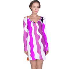 Warp Liquid Multicolor Kids Long Sleeve Nightdress