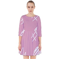 Elements Scribble Wiggly Lines Smock Dress