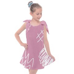 Elements Scribble Wiggly Lines Kids  Tie Up Tunic Dress