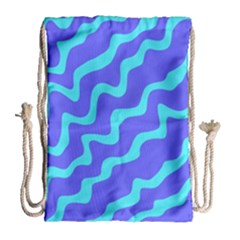 Purple Mint Turquoise Background Drawstring Bag (large)