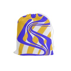 Print Pattern Warp Lines Drawstring Pouch (large)