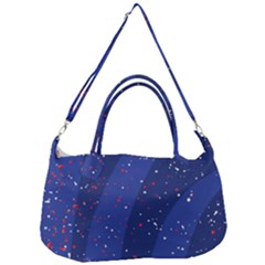 Texture Multicolour Ink Dip Flare Removable Strap Handbag