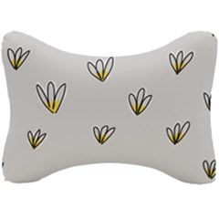 Pattern Leaves Daisies Print Seat Head Rest Cushion