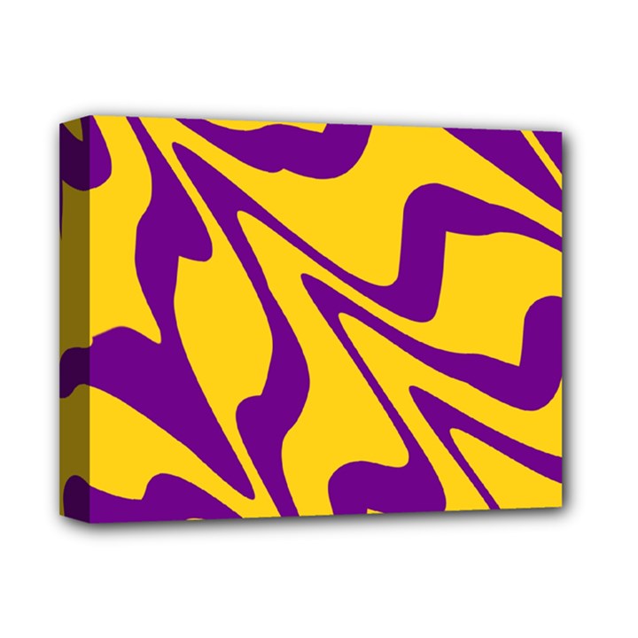 Waves Pattern Lines Wiggly Deluxe Canvas 14  x 11  (Stretched)