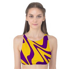 Waves Pattern Lines Wiggly Tank Bikini Top