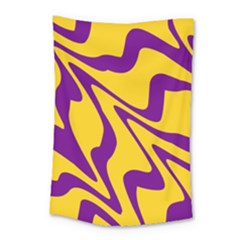 Waves Pattern Lines Wiggly Small Tapestry by Cemarart