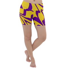 Waves Pattern Lines Wiggly Lightweight Velour Yoga Shorts