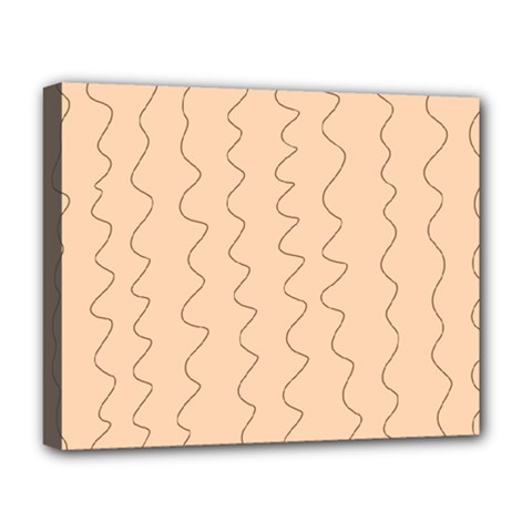 Lines Pattern Wiggly Minimal Print Deluxe Canvas 20  X 16  (stretched)
