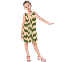 Swirl Pattern Abstract Marble Kids  Sleeveless Dress by Cemarart