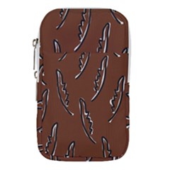 Feather Leaf Pattern Print Waist Pouch (small)