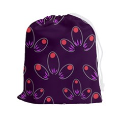 Pattern Petals Dots Print Seamless Drawstring Pouch (2xl)