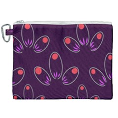 Pattern Petals Dots Print Seamless Canvas Cosmetic Bag (xxl)