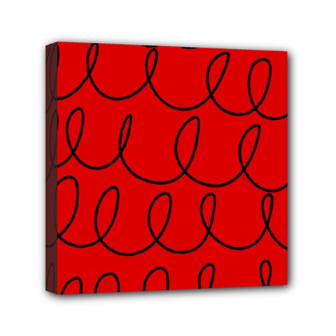 Red Background Wallpaper Mini Canvas 6  X 6  (stretched)