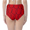 Red Background Wallpaper Classic High-Waist Bikini Bottoms View2