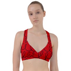 Red Background Wallpaper Sweetheart Sports Bra