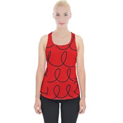 Red Background Wallpaper Piece Up Tank Top by Cemarart
