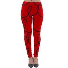 Red Background Wallpaper Lightweight Velour Leggings