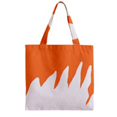 Orange Background Halloween Zipper Grocery Tote Bag