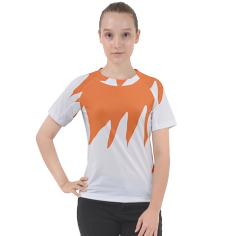 Orange Background Halloween Women s Sport Raglan T-shirt by Cemarart