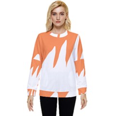 Orange Background Halloween Hidden Pocket Sweatshirt by Cemarart