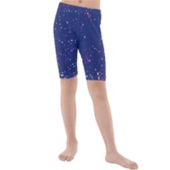 Texture Grunge Speckles Dots Kids  Mid Length Swim Shorts