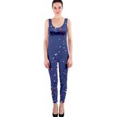 Texture Grunge Speckles Dots One Piece Catsuit