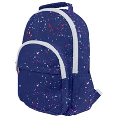 Texture Grunge Speckles Dots Rounded Multi Pocket Backpack