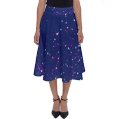 Texture Grunge Speckles Dots Perfect Length Midi Skirt