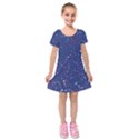 Texture Grunge Speckles Dots Kids  Short Sleeve Velvet Dress View1