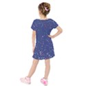 Texture Grunge Speckles Dots Kids  Short Sleeve Velvet Dress View2