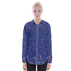 Texture Grunge Speckles Dots Womens Long Sleeve Shirt