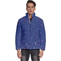 Texture Grunge Speckles Dots Men s Puffer Bubble Jacket Coat